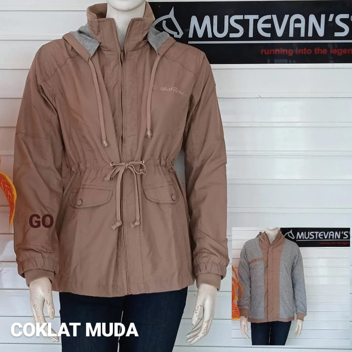 gof JAKET MUSTEVANS PARKA PARASUT jaket wanita jaket cewek berkualitas bagus !!!