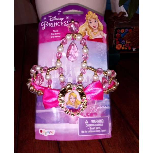 Promo Mahkota Tiara Disney Princess Aurora Belle Rapunzel Bando Anak Disney - Pink Aurora Diskon
