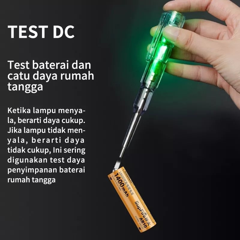 OBENG TESPEN LISTRIK | TESPEN CEK KABEL PUTUS | TESPEN DC | Obeng tespen AC DC | Tespen Lampu Led