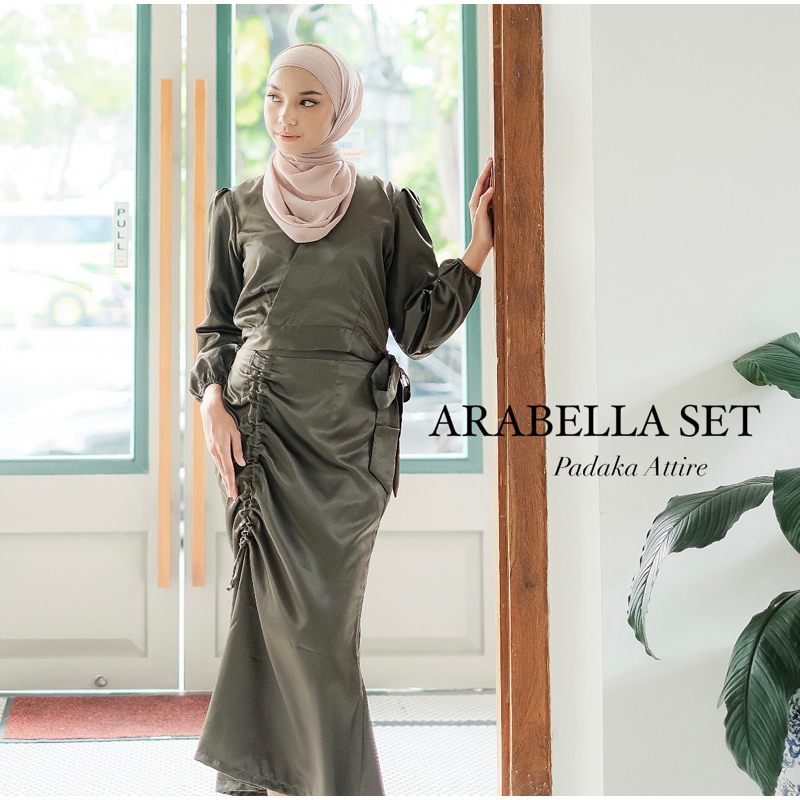 Padaka Attire - SET DRESS ARABELLA - SILK DRESS SERUT SATIN KONDANGAN - setelan gamis etalase baru