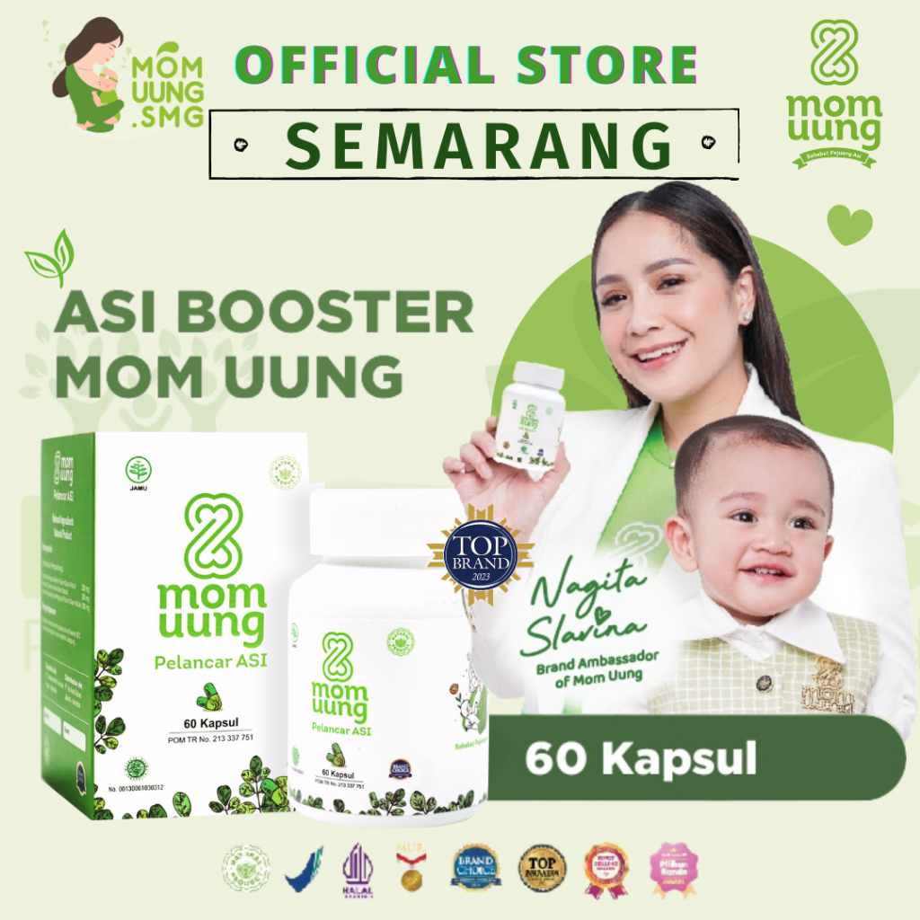 MOM UUNG ASI BOOSTER MOMUUNG PELANCAR ASI HERBAL DAUN KELOR CAP MOMUUNG Pelancar Asi (60/30 Cap)