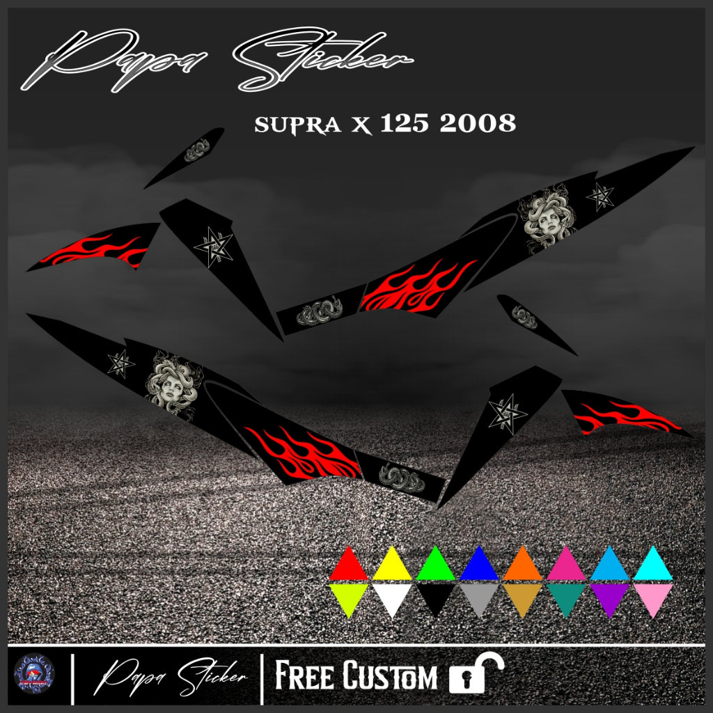 STRIPING VARIASI SUPRA X 125 2008 - STIKER SUPRA X 125 STICKER SUPRA X 2008 RACING 09