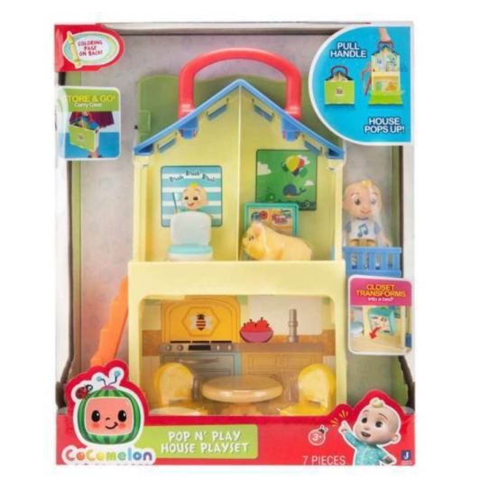 

Unik Rumah Portable Boneka Cocomelon Pop 'N Play House Playset Figur Pet Diskon
