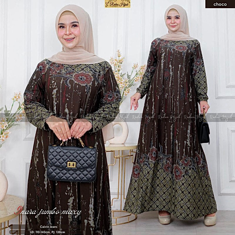 Inara Maxy - Gamis Wanita Jumbo LD110-125 Calvin Jeans / 023-7482