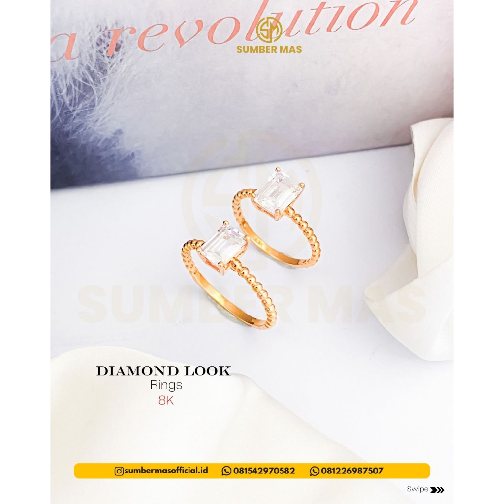 CINCIN DIAMOND LOOK FASHION 8K - SUMBER MAS