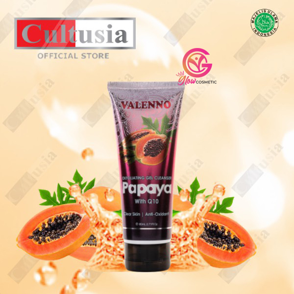 VALENNO EXFOLIATING GEL CLEANSER PAPAYA WITH Q10