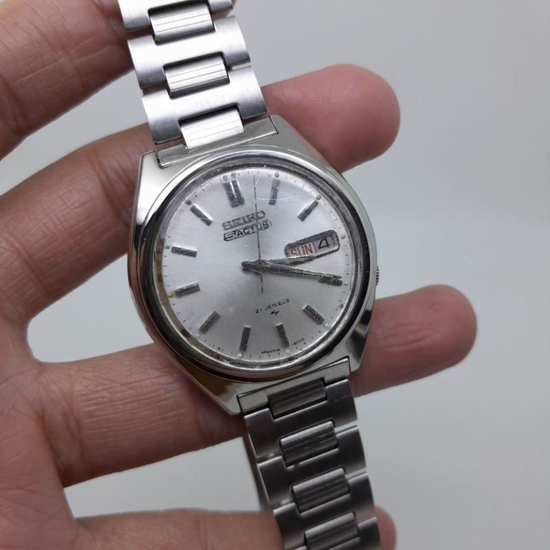 Jam tangan pria vintage Seiko actus 21jewels 7019 8010 automatic