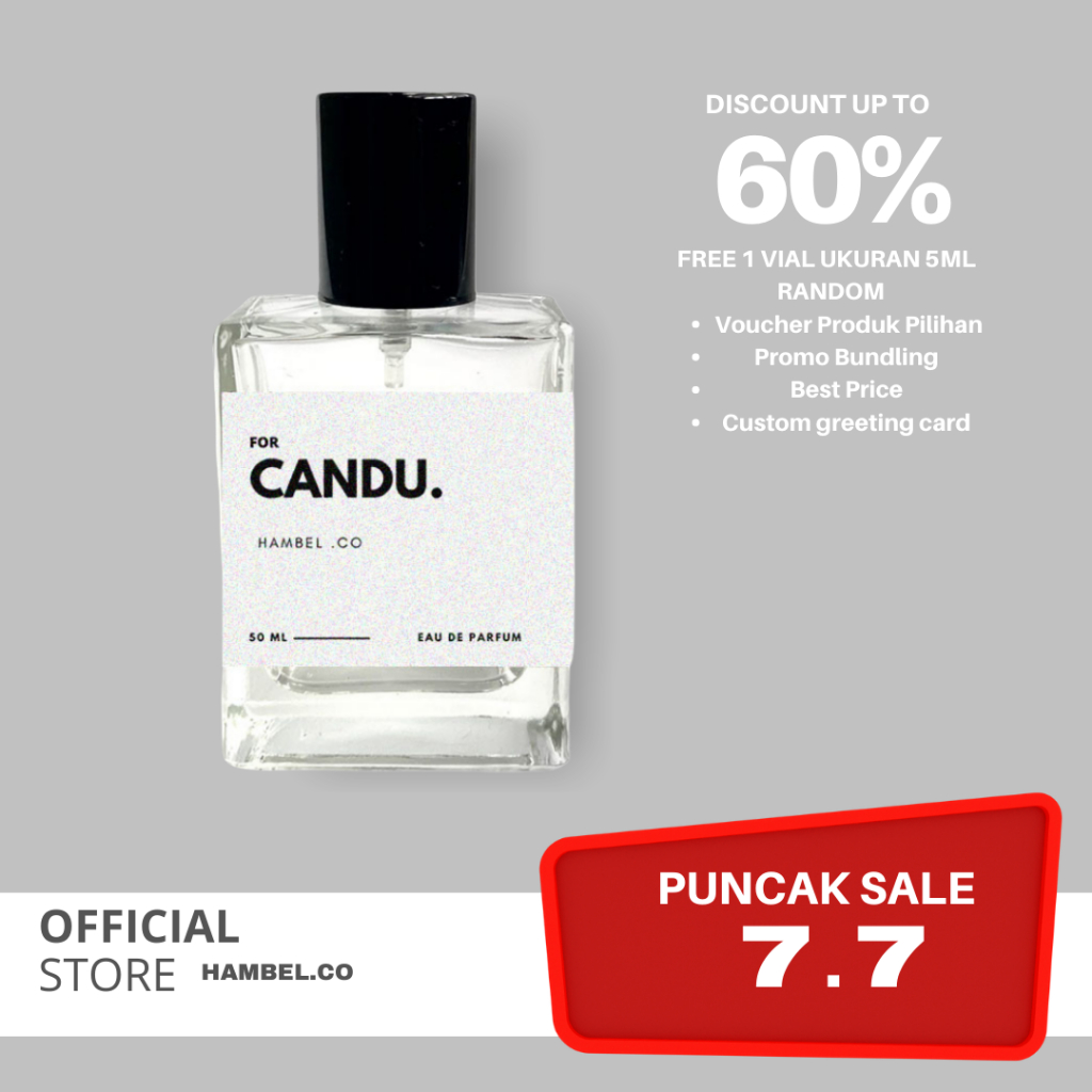 Hambel Parfum-For Candu (Cantik dan lugu) | Fruity &amp; sweet | Parfum Wanita