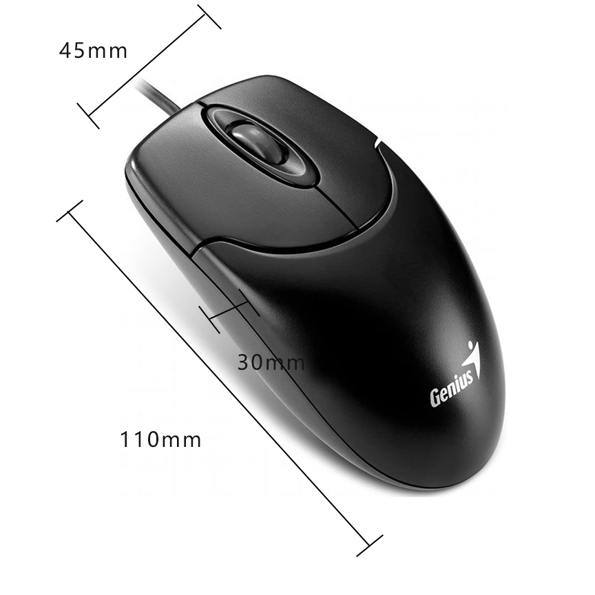 Mouse Genius120 USB Kabel Optik Mouse Genius Net Scroll 120 800 dpi ( Warna hitam )