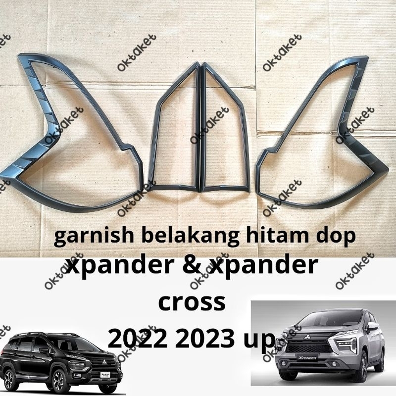 garnish lampu belakang Xpander &amp; Xpander cross 2022 2023 2024 Hitam &amp; Chrome