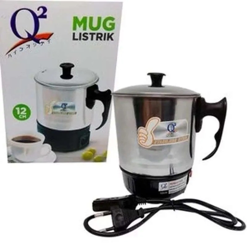 Q2 Mug Electric Mug Gelas Listrik Teko Listrik 12 Cm
