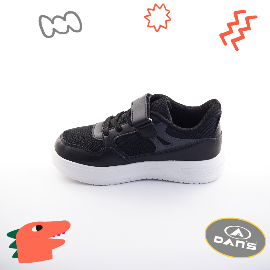 Dans Guarro Sepatu Sneakers Anak Laki-Laki - Black White