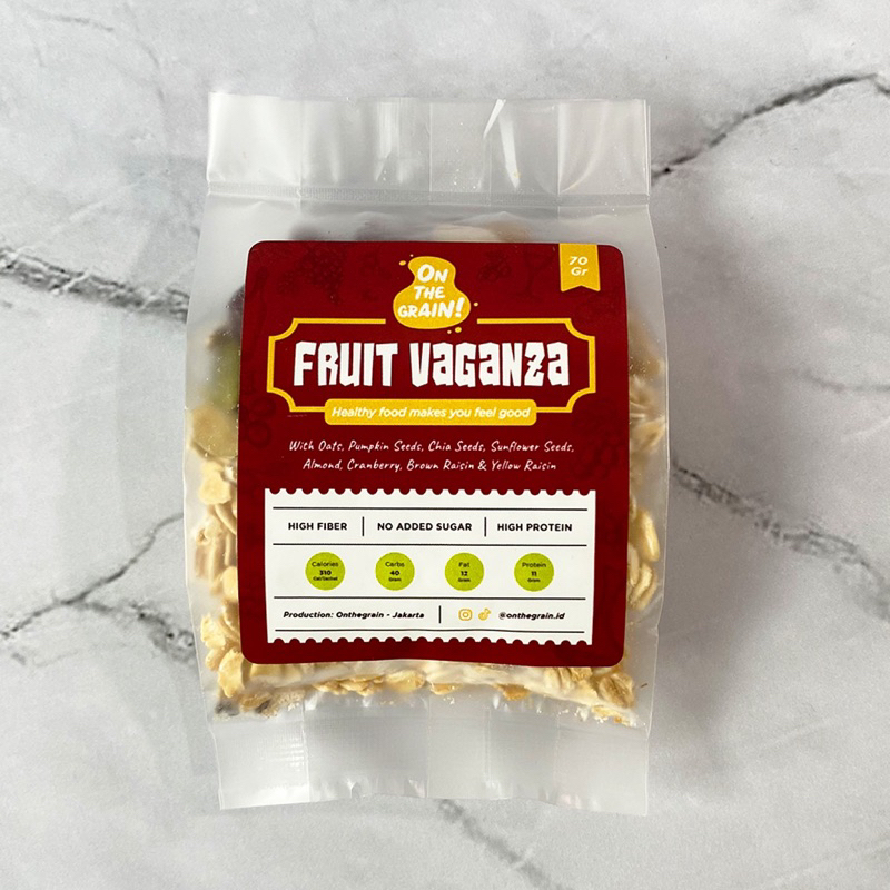

FRUIT VAGANZA OATS by On The Grain | Overnight / Instant Oat - Healthy Breakfast Snack Muesli