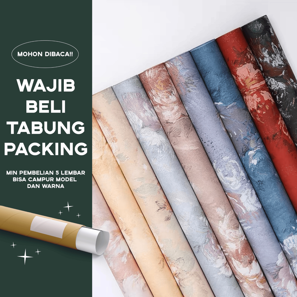 [PREMIUM CHOICE] VICTORIAN PATTERN Kraft Paper Flower Wrapping Paper Kertas Bunga
