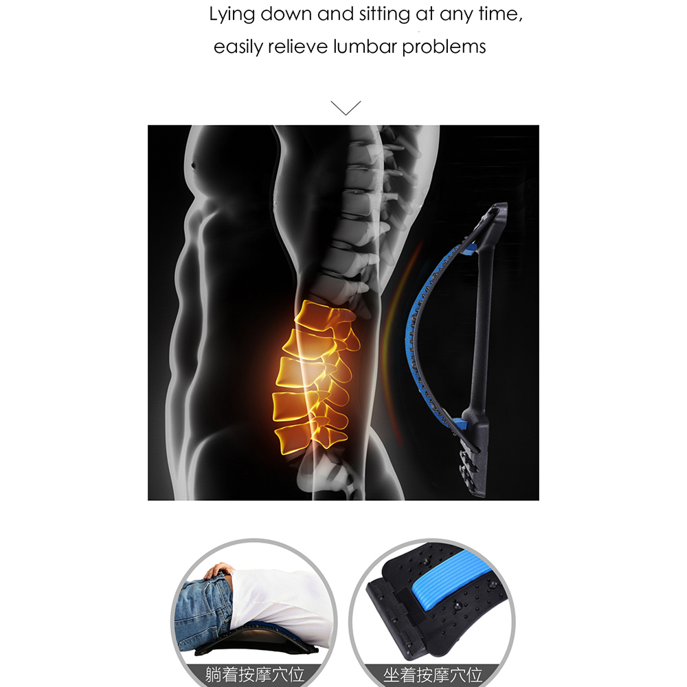 [COD] KKHealthy Alat Terapi Punggung Lumbar Spinal Support Waist Relax - D869 - Black/Blue
