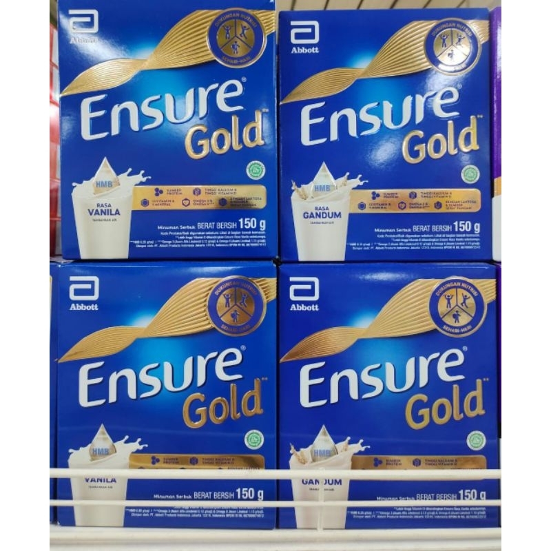 

Ensure Gold Vanila 150gr Susu Nutrisi Dewasa Rendah Laktosa