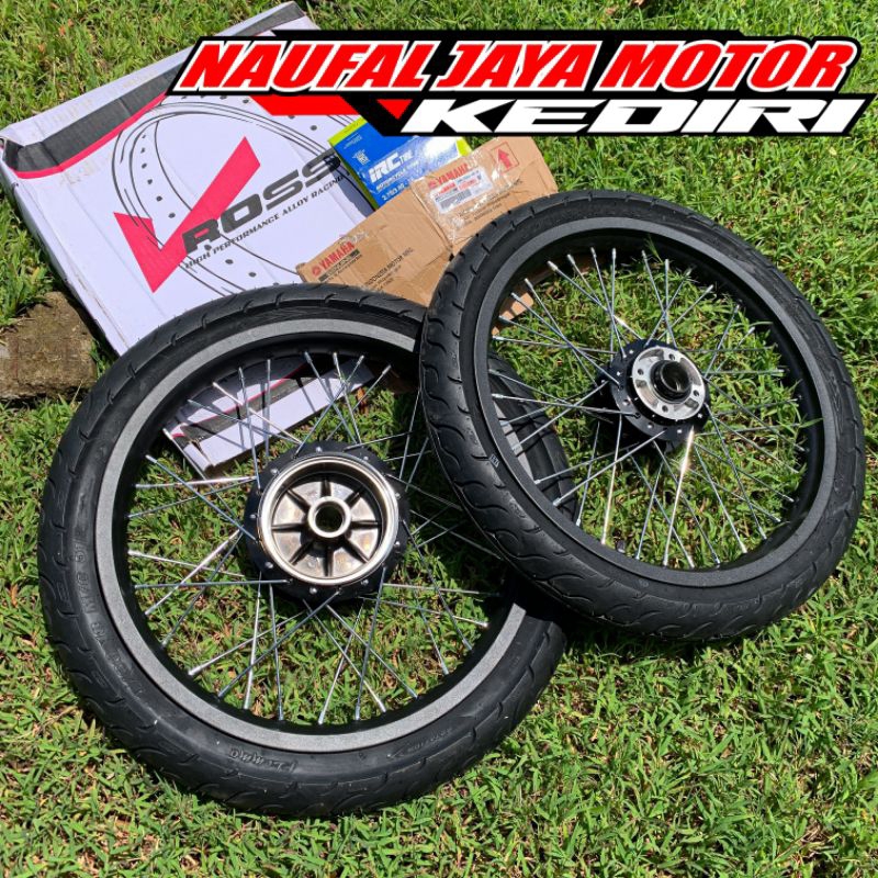 VELG RXKING SET BAN TINGGAL PASANG VELG RING 18 ROSSI 18-185-215 HITAM DOFF