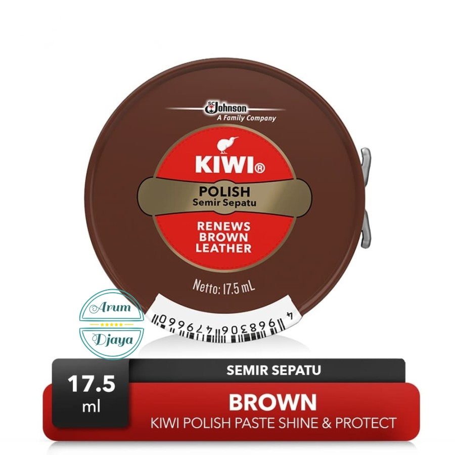 Kiwi Paste SP Shoe Polish Brown 17.5mL Kiwi Semir Sepatu Coklat 12x