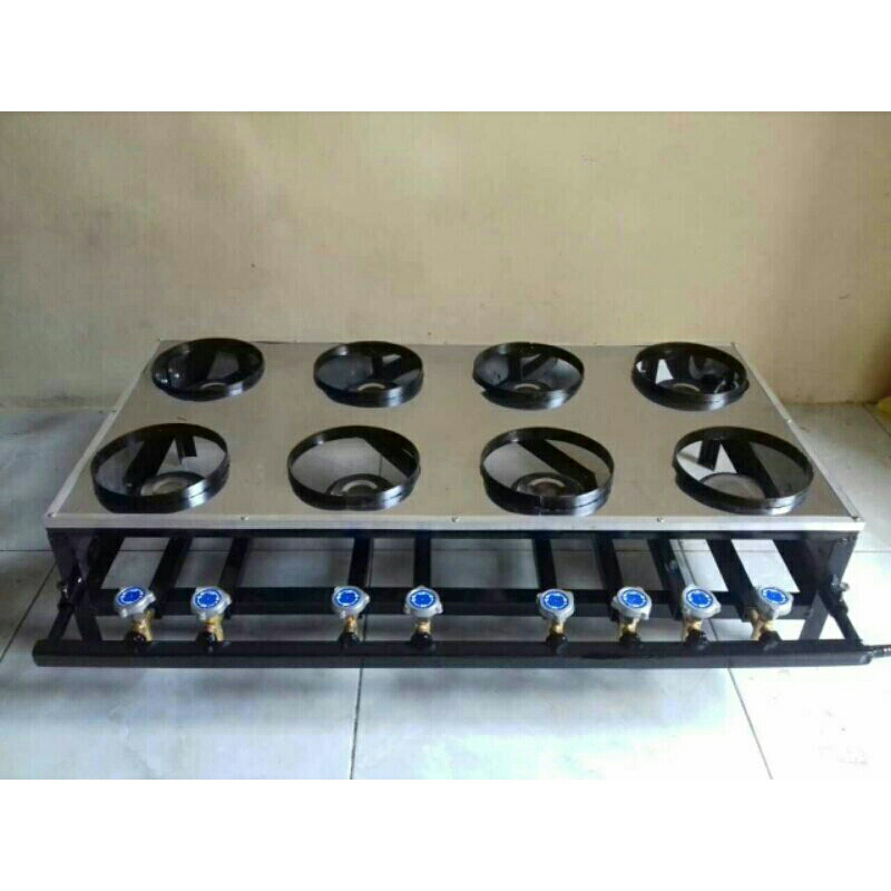 kompor serabi / martabak mini 8tungku 8 kran lingkar tungku 13cm