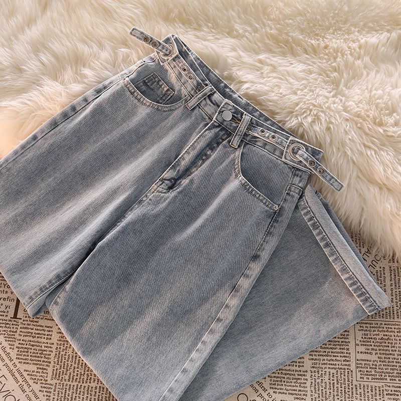Bridilia Celana Kulot Highwaist Jeans Premium Kekinian Korean Style Pinggang Dapat Diatur