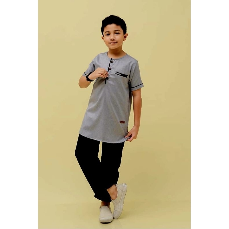 Baju Koko Setelan Anak Laki-Laki Kurta Habibi (Original B&amp;D Kids) Usia 3-12 Tahun.