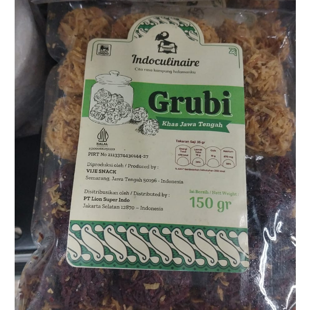 

Indoculinaire Grubi 150 gr