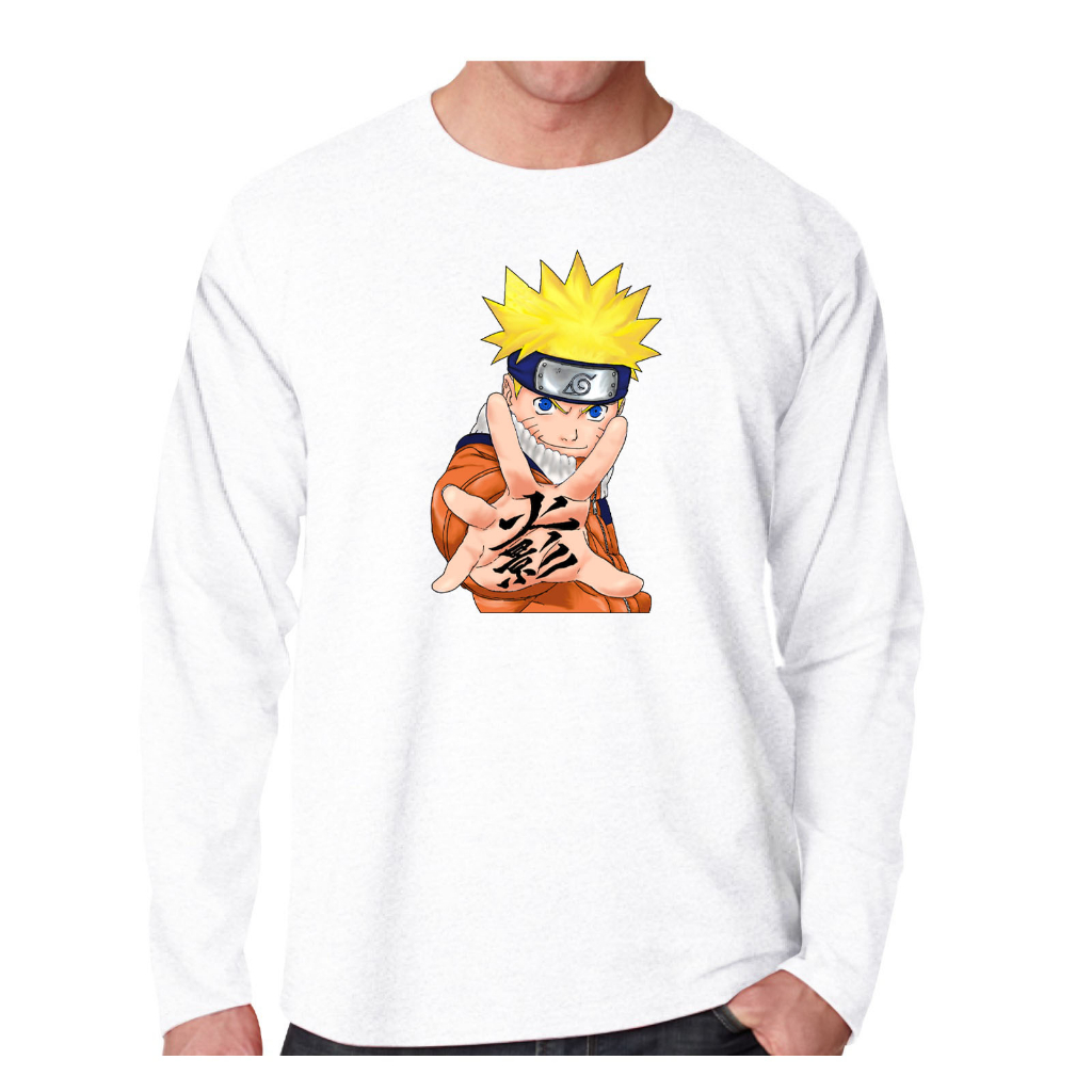 KAOS LENGAN PANJANG PRIA DTF NARUTO TANGAN/KAOS OBLONG PANJANG KEREN