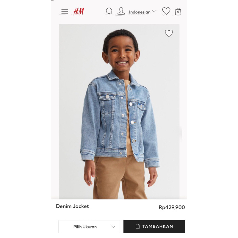 jaket jeans denim anak toddler H&M jacket outerwear