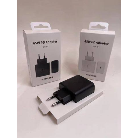 Original 100% 45W Adaptor SUPER Fast Charging &quot;Kepala Charger&quot; Samsung USB C Type Galaxy Note 20 20Ultra 10 10+ 9 8 S23 Plus S22 Ultra S21 S20 S10 Lite S9 S8 Travel Chargeran HP Isi Daya Cepat ORI ASLI Pengisian Bagus Sekali 3.0 A 5.0 V 5G 45 W AN Persen