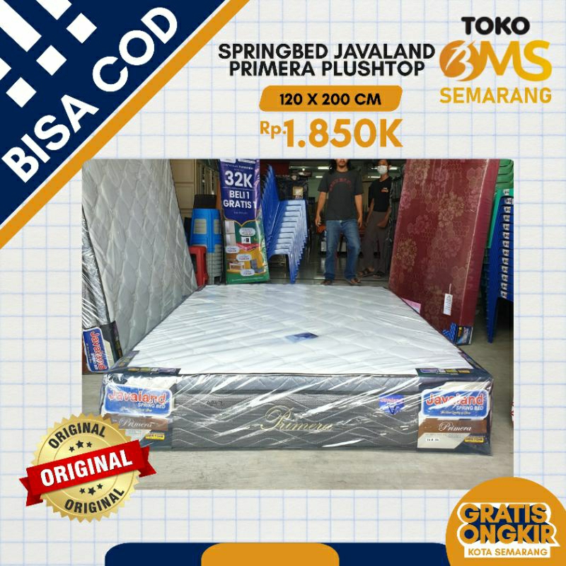 Promo Matras Springbed Javaland Primera Plustop plush top empuk ukuran 120x200 cm Single Murah