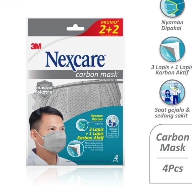 3M Nexcare Carbon Daily Fit Rejuvenate Masker - 1 Box