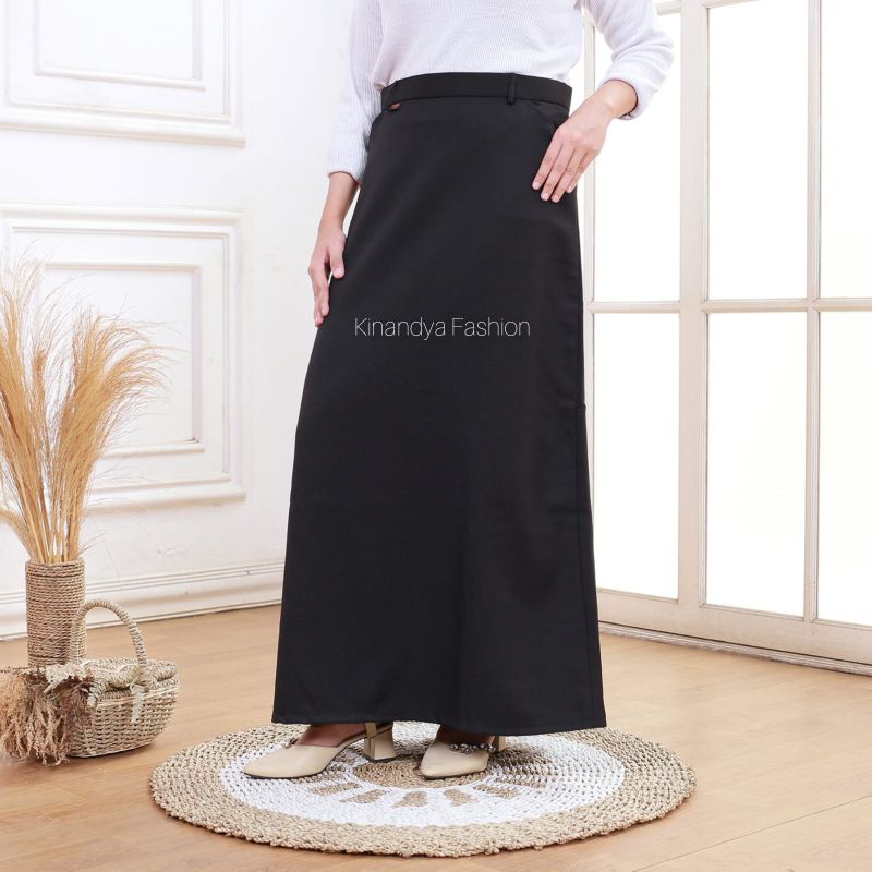 ROK KERJA MODEL A LINE MAXI BAHAN KANTORAN / ROK GURU FORMAL