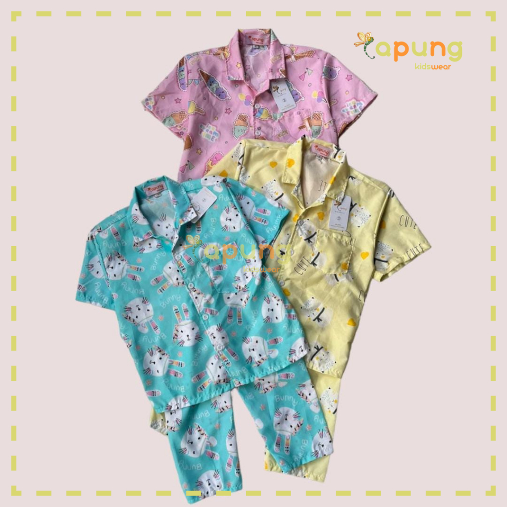 (Capung Kidswear) Piyama Anak Katun Catra (2-4 tahun)