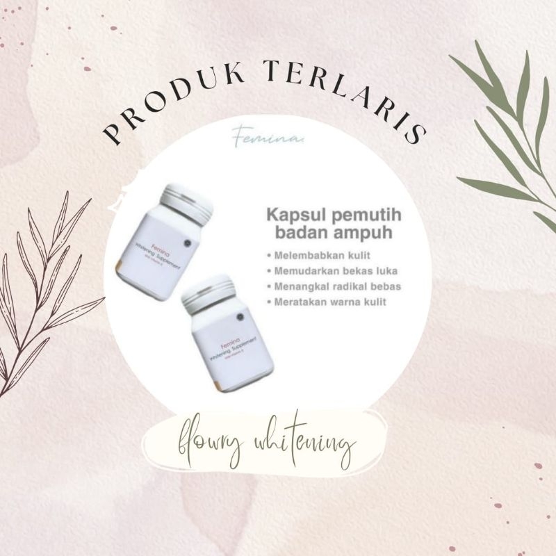suplemen pemutih badan femina whitening booster original