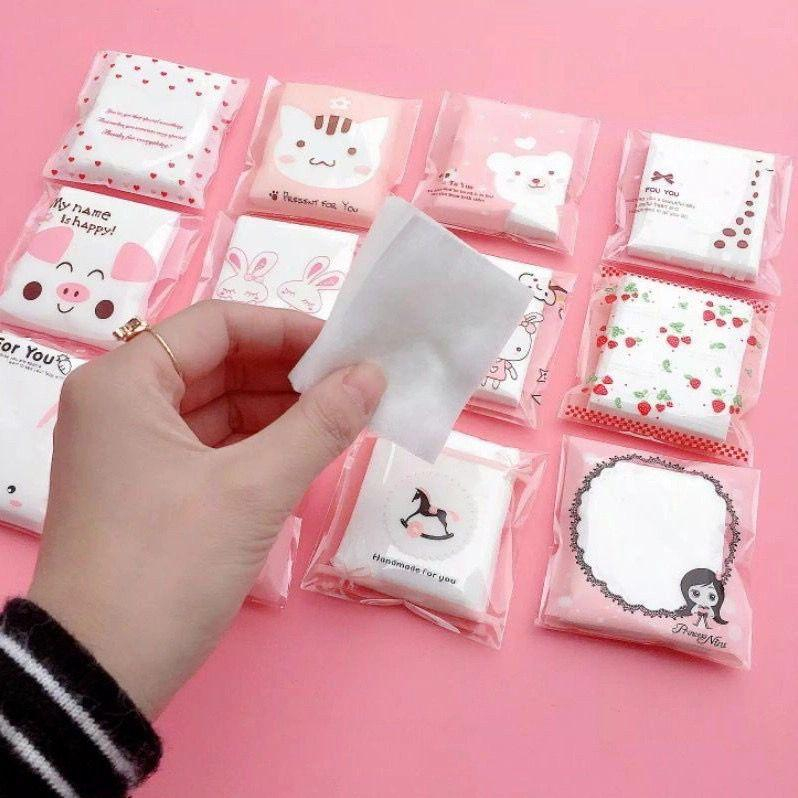 KAPAS TONER ISI 25PCS KARAKTER KARTUN / KAPAS WAJAH TIPIS /PEMBERSIH MAKEUP KEMASAN COTTON PADS TRAVEL SIZE 25 LEMBAR