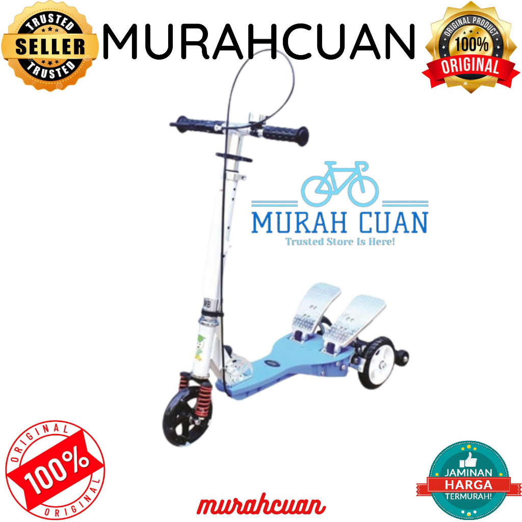 Skuter Injak RMB Element QY11AP Dual Pedal Alloy Original SNI Bisa di Lipat Skuter Genjot QY 11 AP S