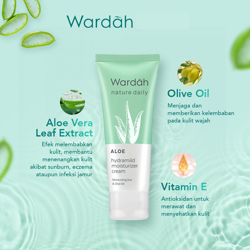 Wardah Nature Daily Aloe Hydramild Moisturizer Cream - 40ml