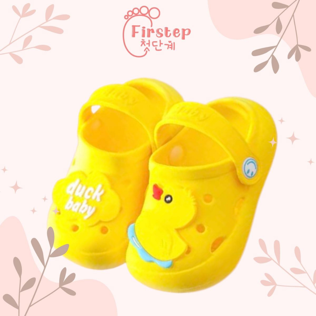 Firstep ❤️ Sepatu Sandal Slop Anak EVA Baby Shark Dino Baby Chick Laki laki Perempuan Import FS102