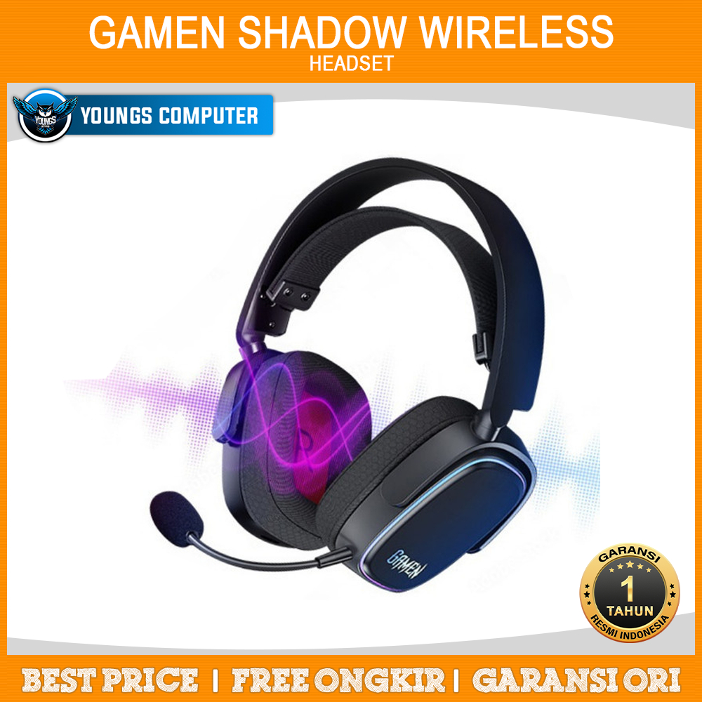 HEADSET GAMEN SHADOW WIRELESS BLUETOOTH 5.1 BATERE 1.000mAH