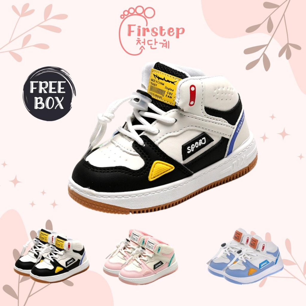 Firstep ❤️ Sepatu Anak Perempuan dan Laki Laki Sneakers Anak Import Sport Canvas Unisex Colorful 1-7 Tahun FS124