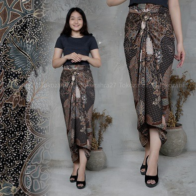 Rok Rempel Batik Pinggang Karet Kondangan MOTIF AUREL