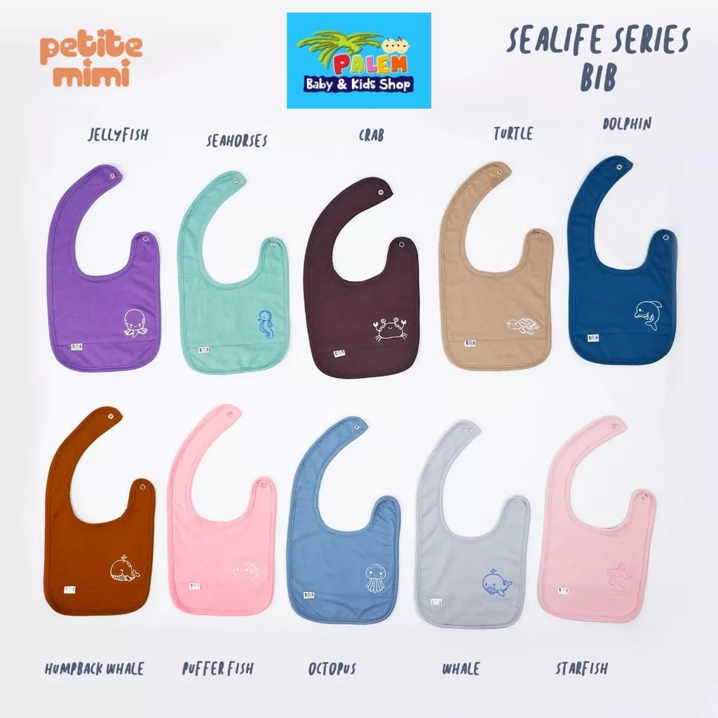 Petite Mimi Safari Series Bib SeaLife Slabber Anak