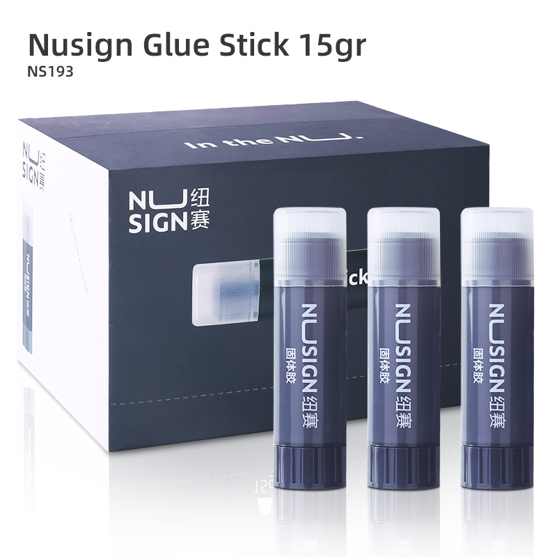Nusign Glue Stick / Lem Stick 15g Cepat Kering Design Warna Hitam NS193