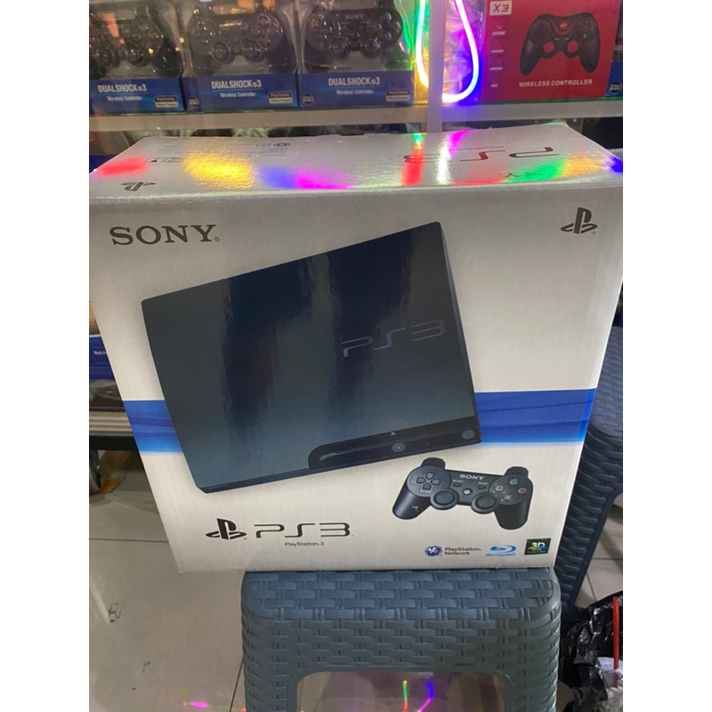 PS 3 SLIM CFW HDD 500 GB SERI 25XX FULL GAME PS3 SONY + STIK WIRLESS VERSI BARU