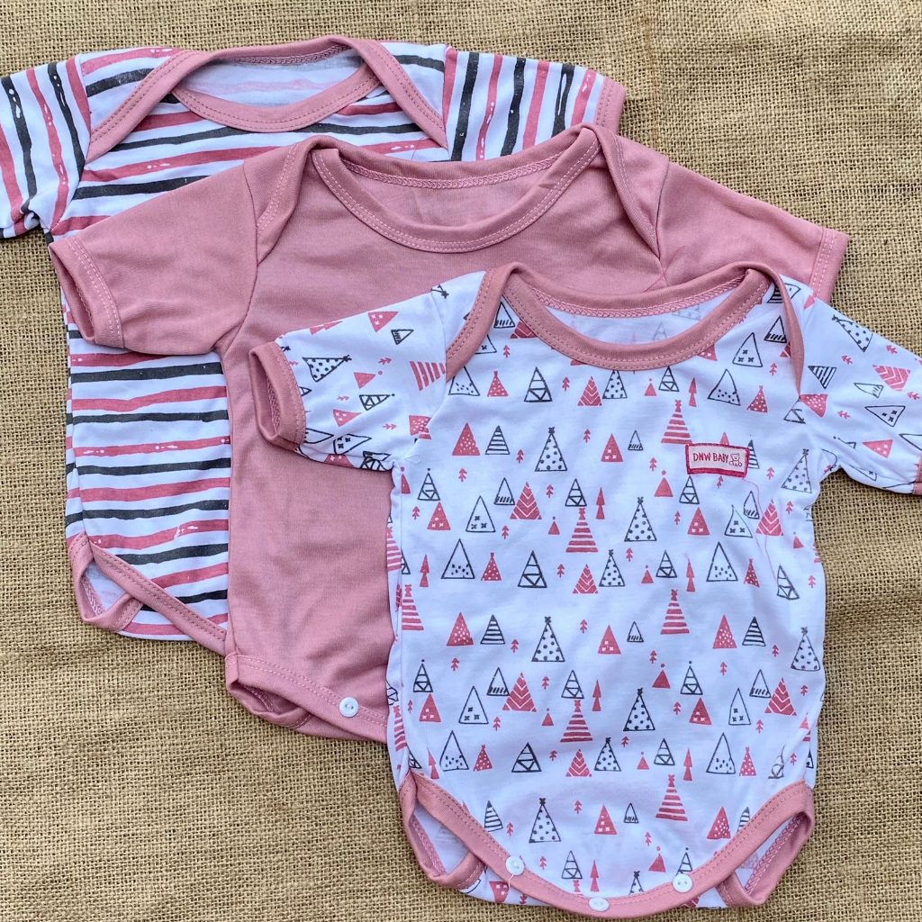 3 Pcs Jumper DUSTY Sablon Bayi Baju Kodok Bayi Jumsuit Bayi Jumper Bodysuit Bayi Asyam Baby