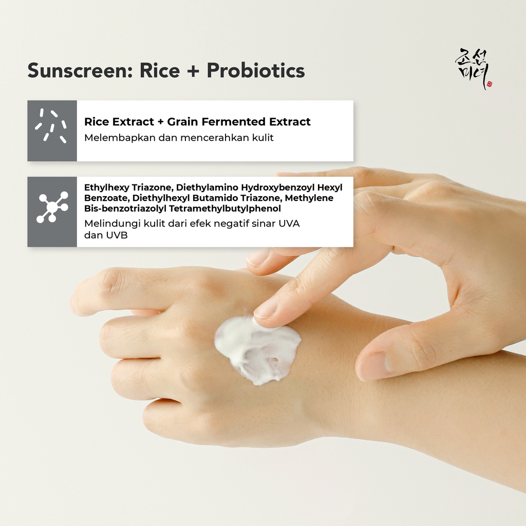 Beauty of Joseon Sunscreen : Rice + Probiotics 50ml