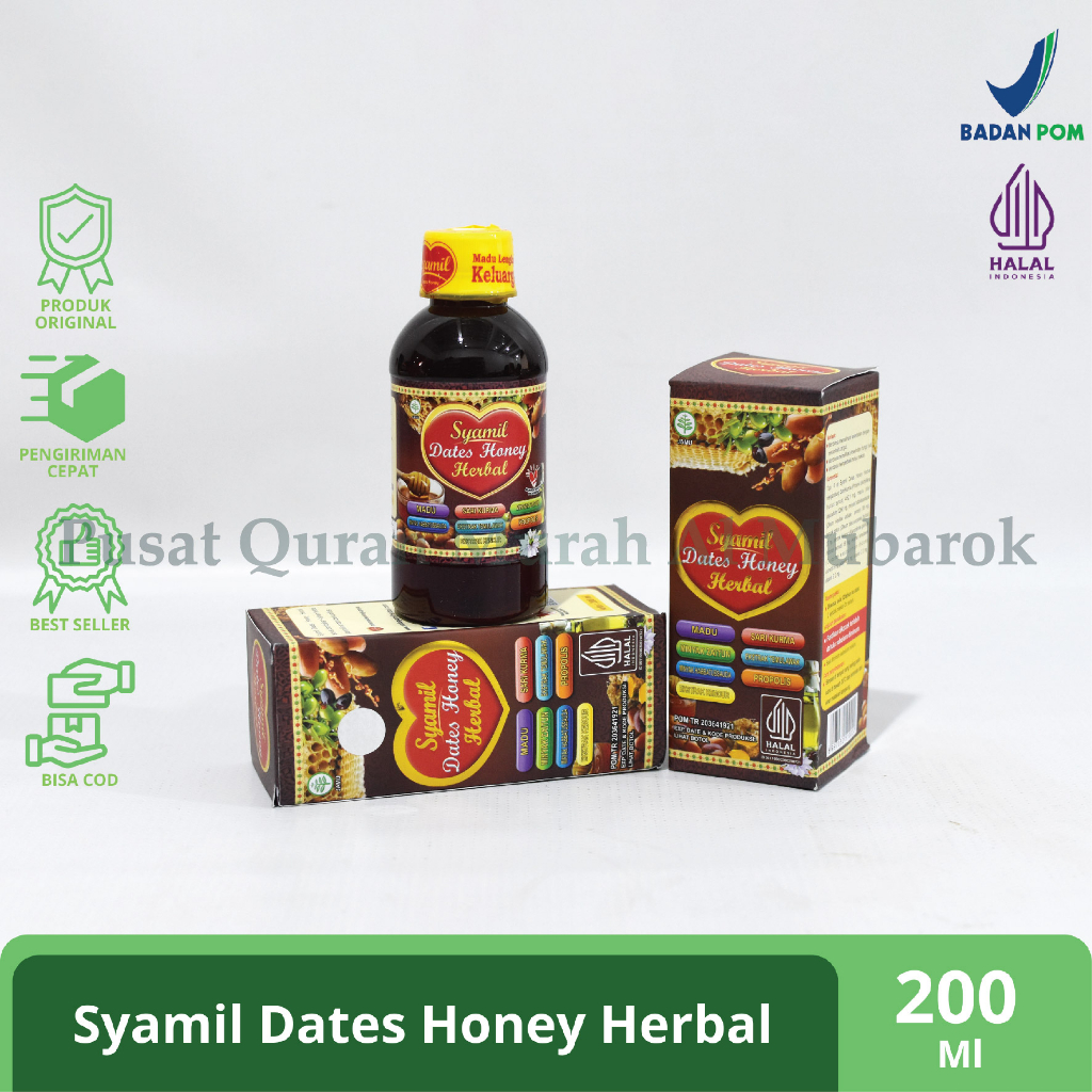 

Madu Syamil Dates Honey Vitamin E Daya Tahan Tubuh Penambah Nafsu Herbal Madu Syamil Dates Honey Herbal Family 200ml Madu Lengkap Dewasa Plus Kalsium Vitamin E Dengan Propolis Sari Kurma 200 Ml Asli 100% Original BPOM