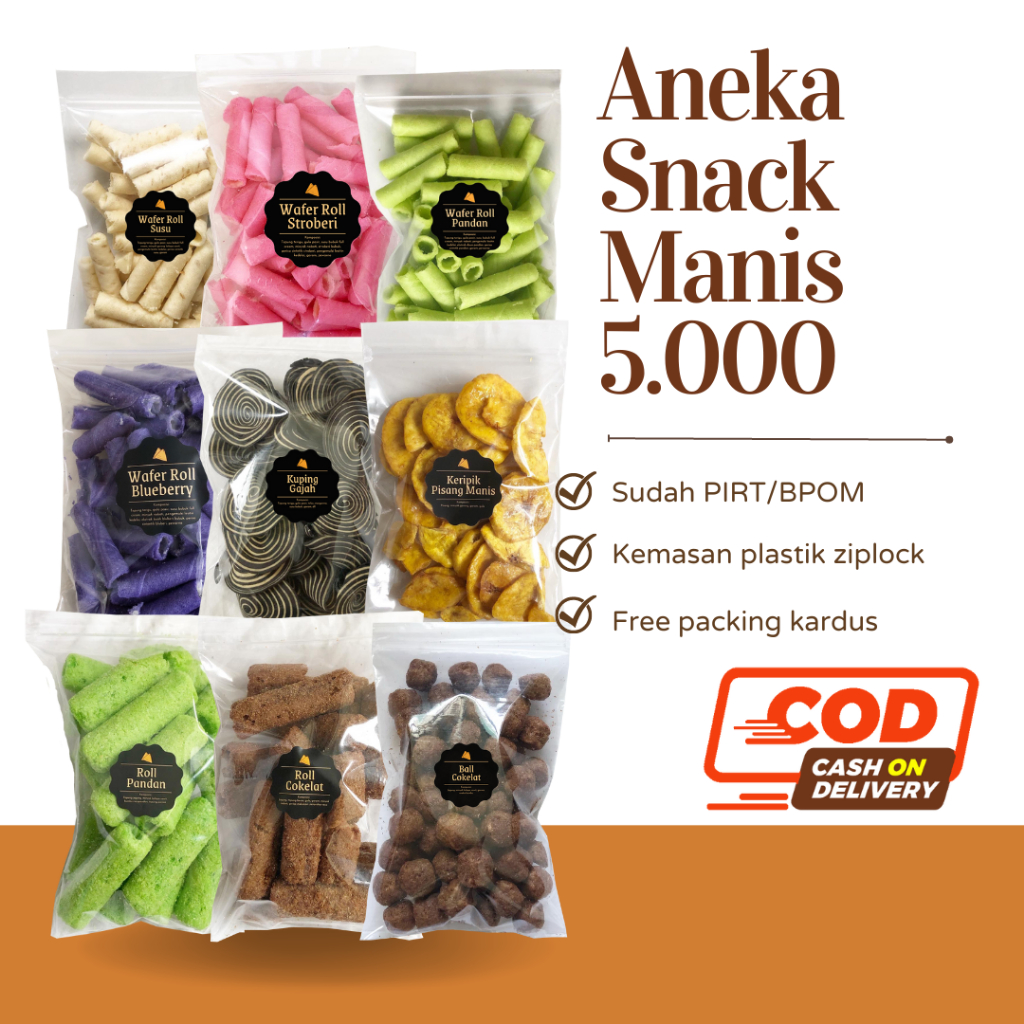 [DELISH SNACKS] Aneka Snack Serba Manis 5rb 5 Ribu / Cemilan Camilan Jajan Jajanan Wafer Biskuit