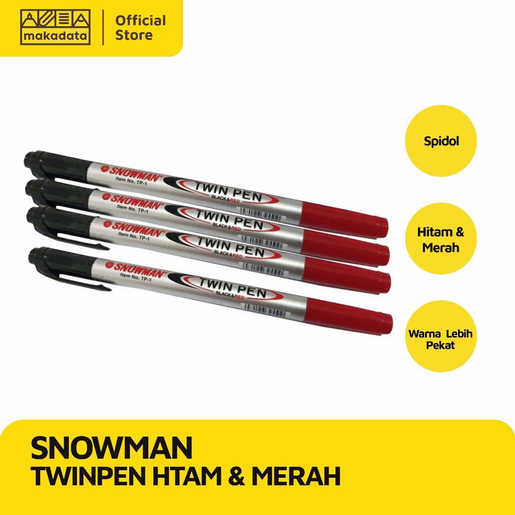 SPIDOL TWIN PEN SNOWMAN 1PCS MURAH