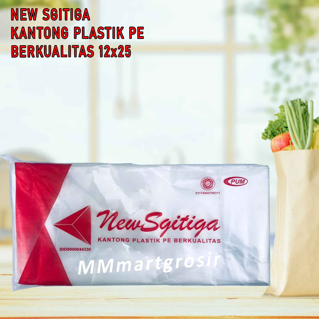 New Sgitiga / Kantong Plastik PE / Plastik Tranparan / Uk.12x25